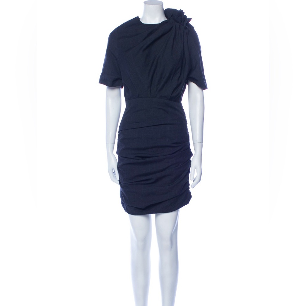 Etoile Isabel Marant Oria Mini Dress Navy - Picture 4 of 8